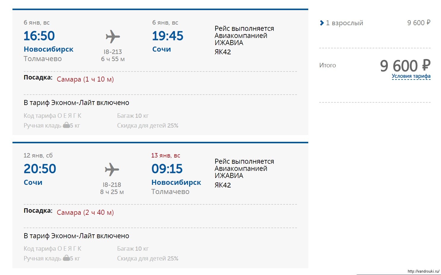 билет на самолете новосибирск сочи